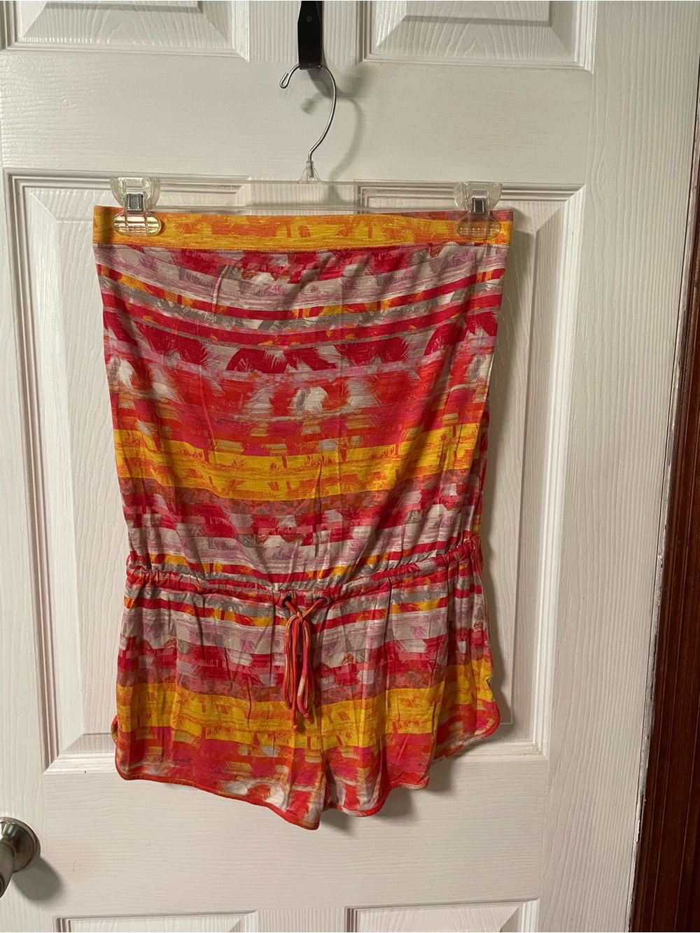 Mossimo Supply Co. Strapless Romper in Red, Yellow & Pink